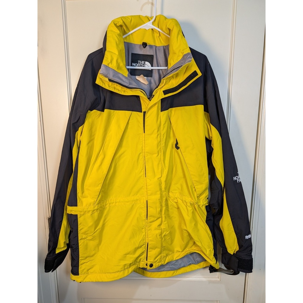 Vtg 90s The North Face Hydroseal Jacket Mens XL Mountain Guide Yellow Black
